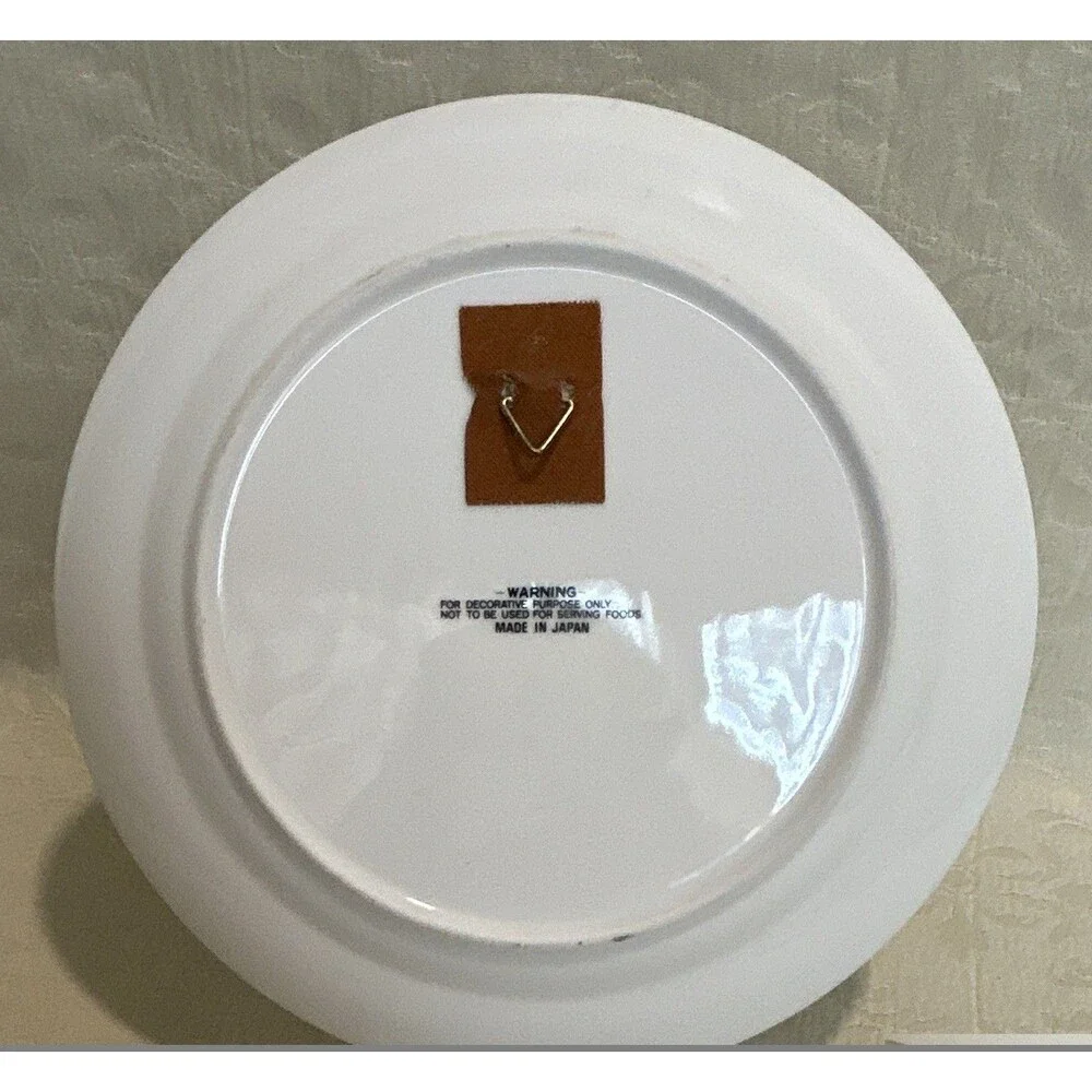 Heart of the Amish Country Decorative Plate Gold Rim Hex Signs Horse Buggy Japan